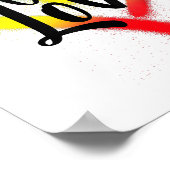 One Liebe One Heart Reggae Vibes Poster (Ecke)