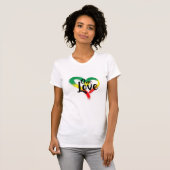 One Liebe One Heart Reggae Vibes T-Shirt (Vorne ganz)
