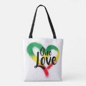 One Liebe One Heart Reggae Vibes Tasche (Rückseite)