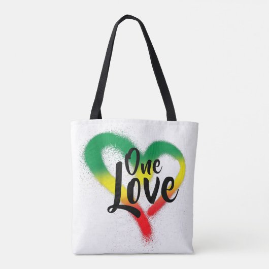 One Liebe One Heart Reggae Vibes Tasche (Rückseite)