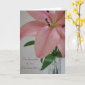 One Life Lily Sympathy Card Karte (Gelbe Blume)