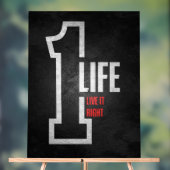 "One Life, Live It Right" - Motivierend Poster (Neutral)
