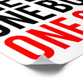 One Life One Body One Chance Poster (Ecke)