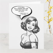 One Life Vest Funny Retro Gruß Karte (Gelbe Blume)