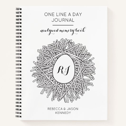 One Line a Day Journal Newlywds Memory Book Notizblock (Vorderseite)