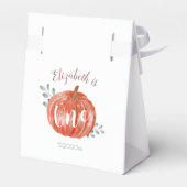 One Little Pumpkin 1. Geburtstag Geschenkschachtel (Rückseite)