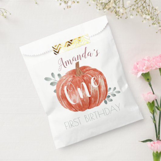 One Little Pumpkin 1. Geburtstag Geschenktütchen (Versiegelt)