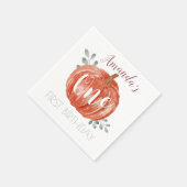 One Little Pumpkin 1. Geburtstag Serviette (Ecke)