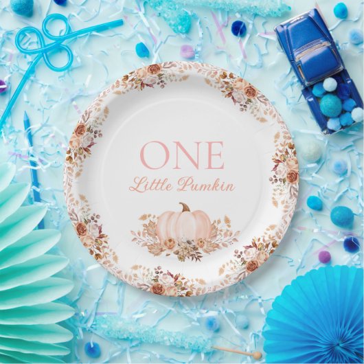 One little Pumpkin Paper Plate Pappteller (Party)