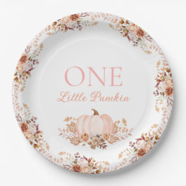 One little Pumpkin Paper Plate Pappteller