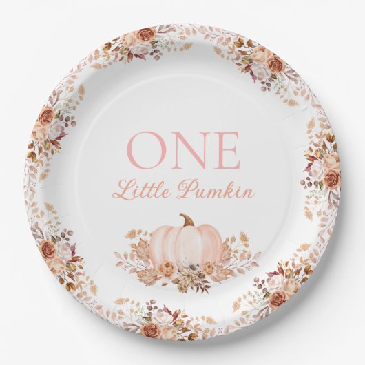 One little Pumpkin Paper Plate Pappteller (Vorderseite)