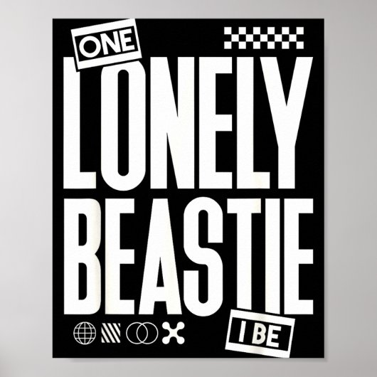 One Lonely Ie I Be Funny Quote Sarcastic Retro Hum Poster (Vorne)