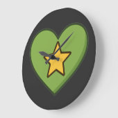 One love. Cosmic energy. Große Wanduhr (Winkel)