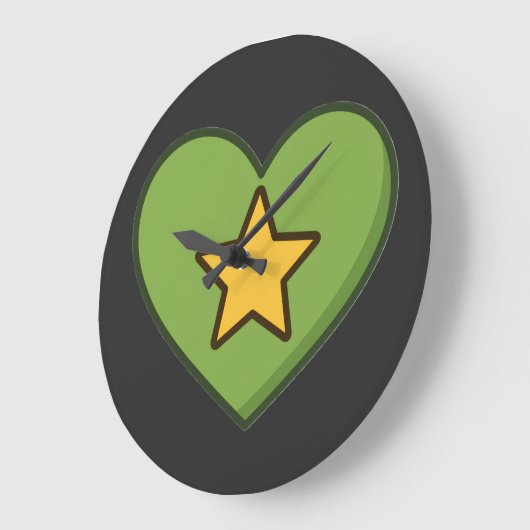 One love. Cosmic energy. Große Wanduhr (Winkel)