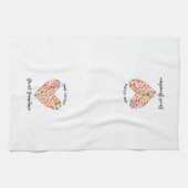 One Love Great Oma Heart  Geschirrtuch (Horizontal)