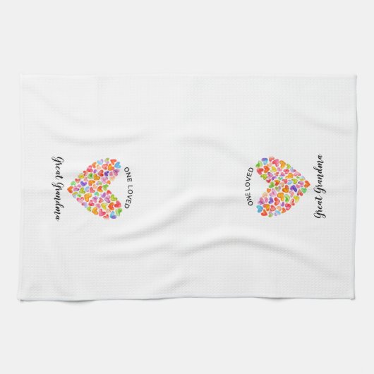 One Love Great Oma Heart  Geschirrtuch (Horizontal)