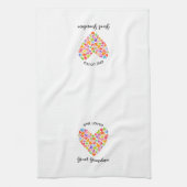 One Love Great Oma Heart  Geschirrtuch (Vertikal)