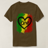 One Love Jamaica T Shirt Rasta Reggae Music Caribb (Design vorne)