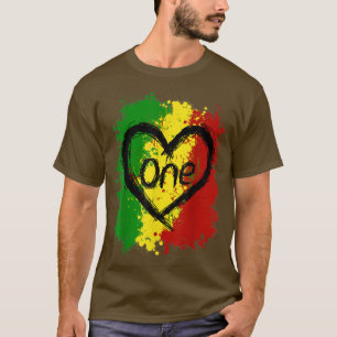 One Love Jamaica T Shirt Rasta Reggae Music Caribb