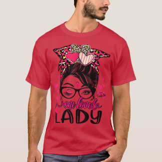 One Love Lady Messy Bun Leopard Couple Liebe Valen T-Shirt
