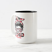 One Love Mama Zweifarbige Tasse (Vorderseite Links)