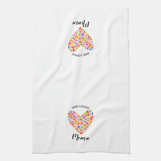 One Love Mema Heart Kitchen Handtuch (Vertikal)