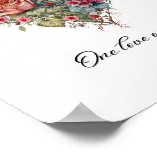 One Love One heart Poster (Ecke)