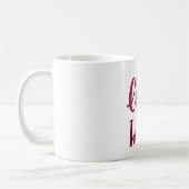 One Love One Heart Valentines Typography Kaffeetasse (Links)