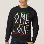 One Love Rasta Colors Reggae Sweatshirt (Vorderseite)
