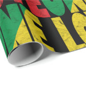 One Love Rasta Reggae-Typografiemuster Geschenkpapier (Rolleneckpunkt)