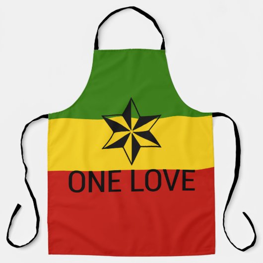 One Love Rasta-Schürze Schürze (Vorderseite)