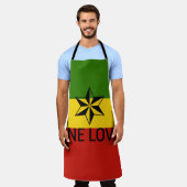 One Love Rasta-Schürze Schürze (Getragen)