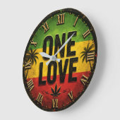 One Love Regga Große Wanduhr (Winkel)