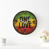 One Love Regga Große Wanduhr (Zuhause)