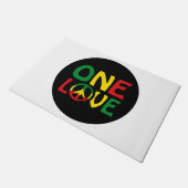 One Love, Reggae design Fußmatte (Schrägansicht)