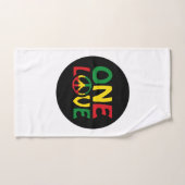 One Love, Reggae design Handtuch (Handtuch)