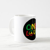 One Love, Reggae design Kaffeetasse (Vorderseite Links)