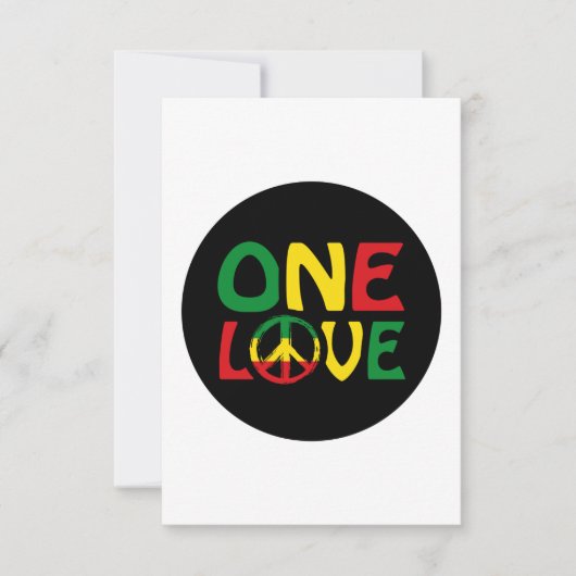 One Love, Reggae design Karte (Vorderseite)
