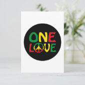 One Love, Reggae design Karte (Stehend Vorderseite)
