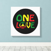 One Love, Reggae design Leinwanddruck (Insitu (Holzboden))