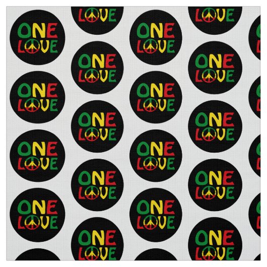 One Love, Reggae design Stoff (Muster)