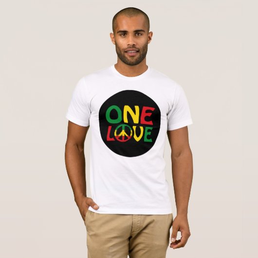 One Love, Reggae design T-Shirt (Vorne ganz)
