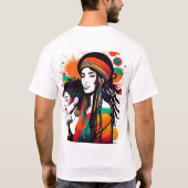 One Love Reggae Design T-Shirt (Rückseite)