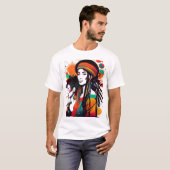 One Love Reggae Design T-Shirt (Vorne ganz)