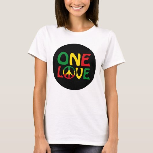 One Love, Reggae design T-Shirt (Vorderseite)