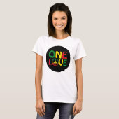 One Love, Reggae design T-Shirt (Vorne ganz)