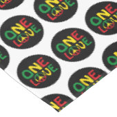 One Love, Reggae design Tischdecke (Schrägansicht)