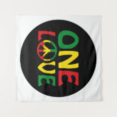 One Love, Reggae design Wandteppich (Vorderseite (Horizontal))