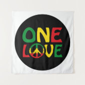 One Love, Reggae design Wandteppich (Vorderseite)
