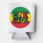 One Love, Reggae design with reggae colors Dosenkühler (Vorderseite)